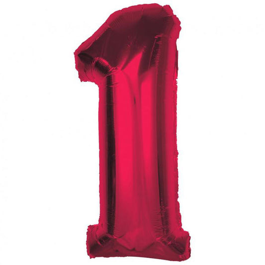 Folijas balons "Cipars sarkans" 92 cm