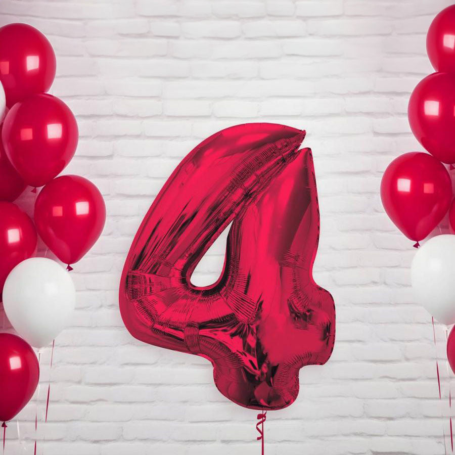 Folijas balons "Cipars 4", 92 cm
