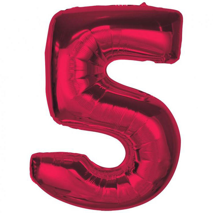Folijas balons "Cipars sarkans", 92 cm