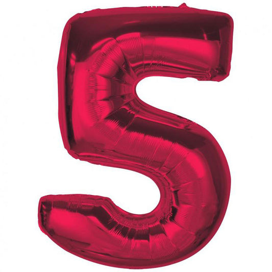 Folijas balons "Cipars sarkans", 92 cm