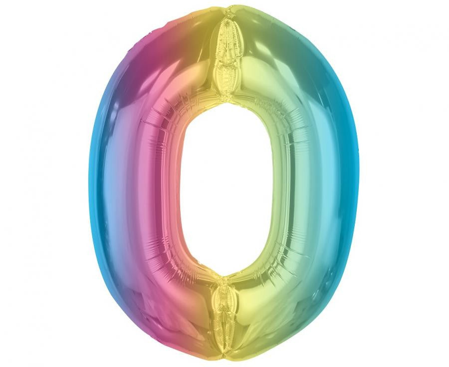 Krāsains folijas balons ar skaitli 0, 92 cm