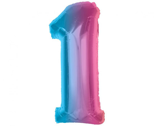 Folijas balons "Cipars varavīksnē" 92 cm
