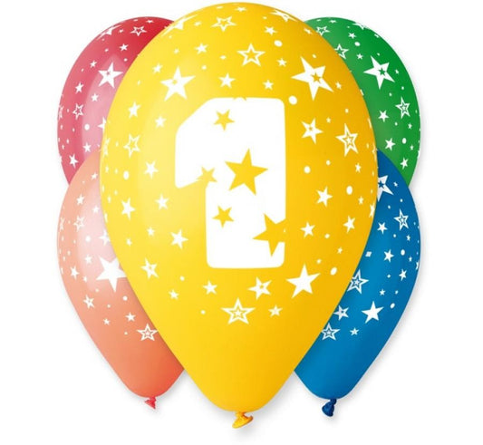 Daudz laimes dzimšanas dienā zvaigzne Daudz laimes dzimšanas dienā 1 balons, 5 baloni iepakojumā 12 collas (30 cm)