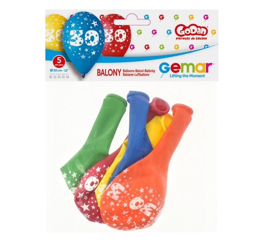 Daudz laimes dzimšanas dienā Zvaigzne Daudz laimes dzimšanas dienā 30 baloni, 5 daļu komplekts 12 collas (30 cm)