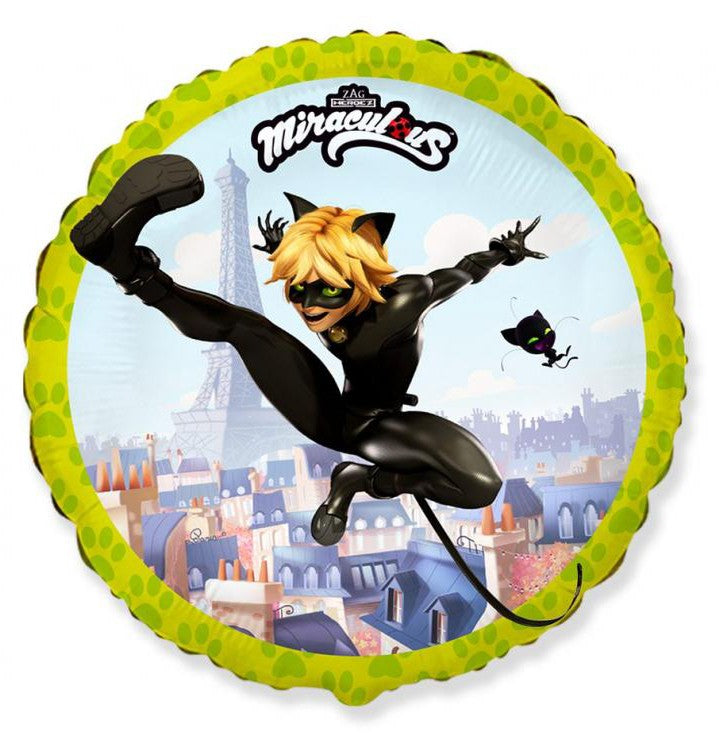 Miraculous Ladybug Cat Noir folijas balons 46 cm (WP)