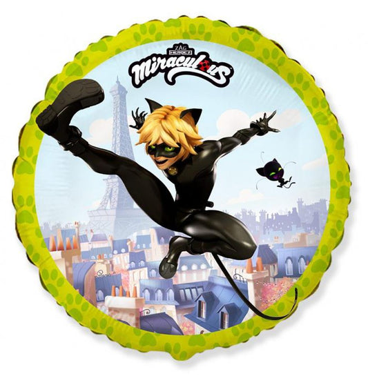 Miraculous Ladybug Cat Noir folijas balons 46 cm (WP)