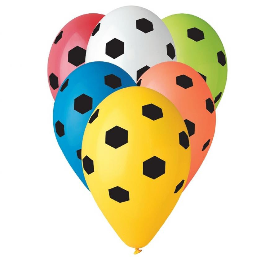 Futbola balons, 5 daļu komplekts, 12 collas (30 cm)