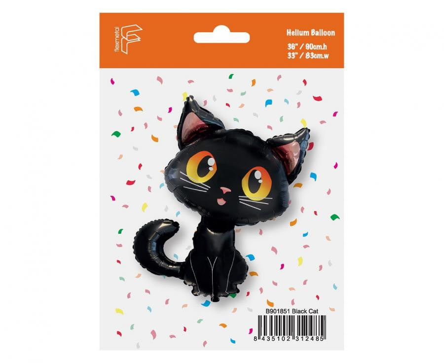 Folijas balons "Melns kaķis" 90 cm