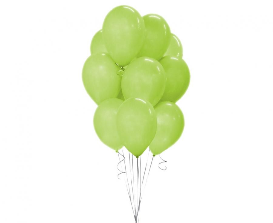 Krāsaini pistāciju zaļi baloni, 10 gab. komplekts, 26 cm