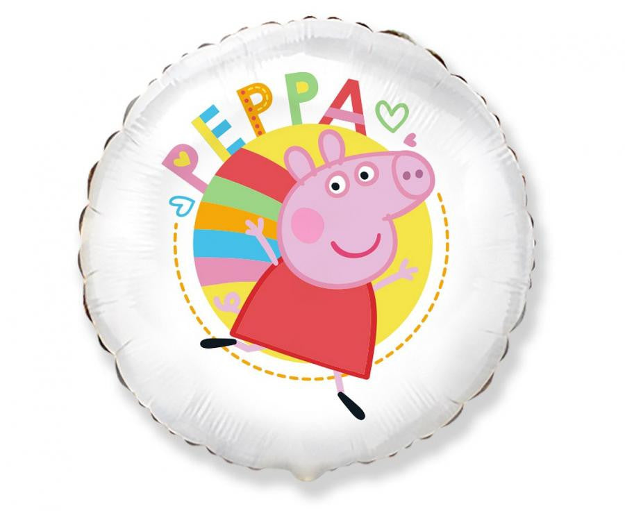 Peppa Pig balts folijas balons 48 cm (WP)