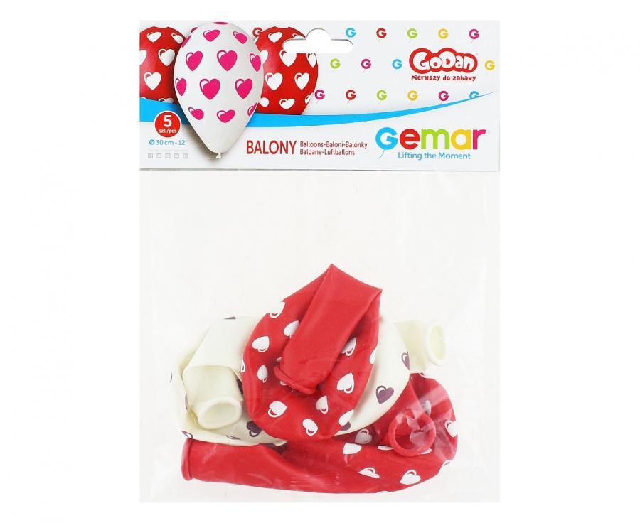 Mīlestības sirds formas baloni, 5 gab. 12 collas (30 cm)