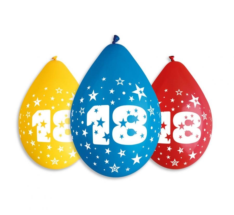 Daudz laimes dzimšanas dienā zvaigzne Daudz laimes dzimšanas dienā 18 piekarināms balons, 5 balonu komplekts 12 collas (30 cm)