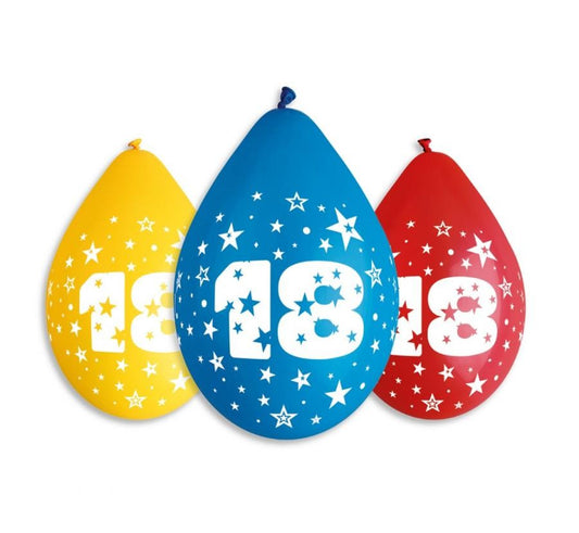 Daudz laimes dzimšanas dienā zvaigzne Daudz laimes dzimšanas dienā 18 piekarināms balons, 5 balonu komplekts 12 collas (30 cm)