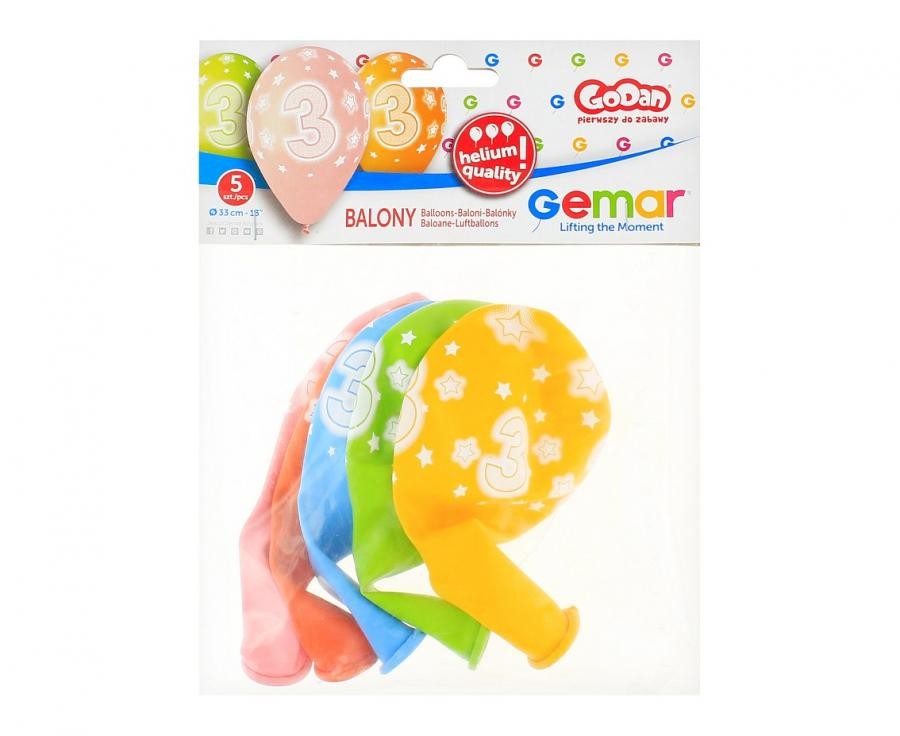 Daudz laimes dzimšanas dienā Zvaigzne Daudz laimes dzimšanas dienā 3 baloni, 5 gab. iepakojumā 13 collas (33 cm)