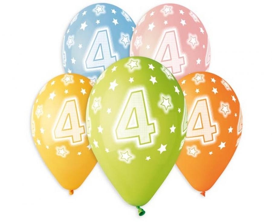 Daudz laimes dzimšanas dienā Zvaigzne Daudz laimes dzimšanas dienā 4 baloni, 5 gab. 13 collas (33 cm)