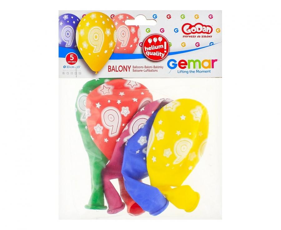 Daudz laimes dzimšanas dienā zvaigzne Daudz laimes dzimšanas dienā 9 baloni, 5 daļu komplekts 13 collas (33 cm)