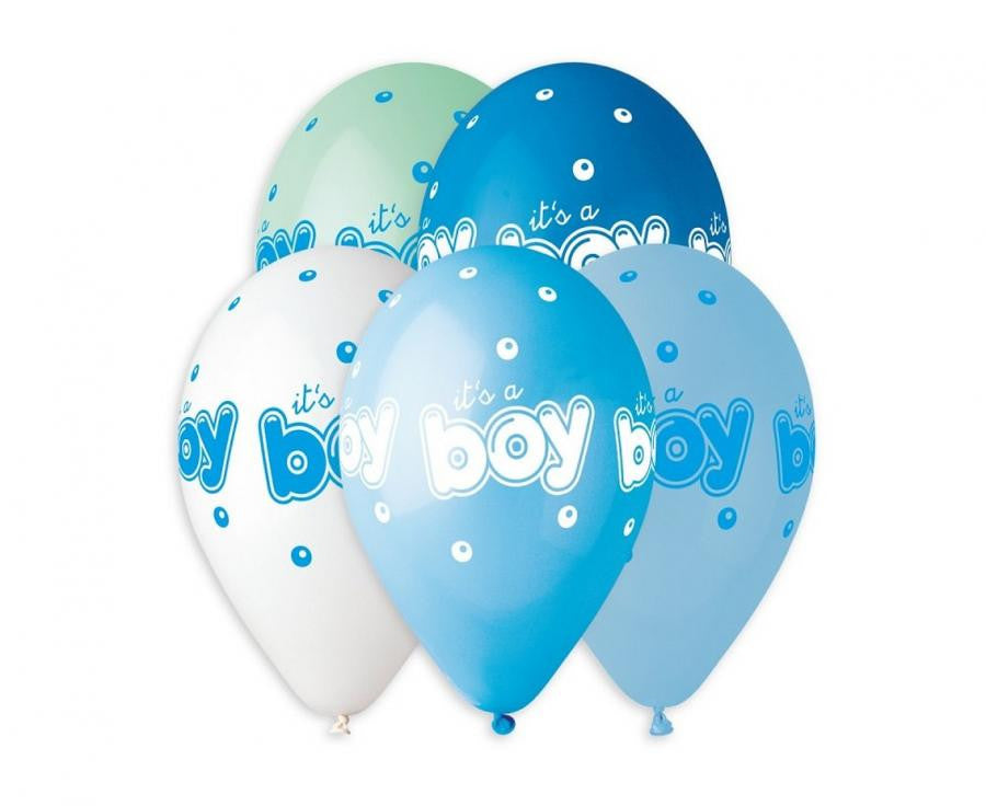 Balons "Baby It's a Boy", 5 gabali, 33 cm (13 collas)