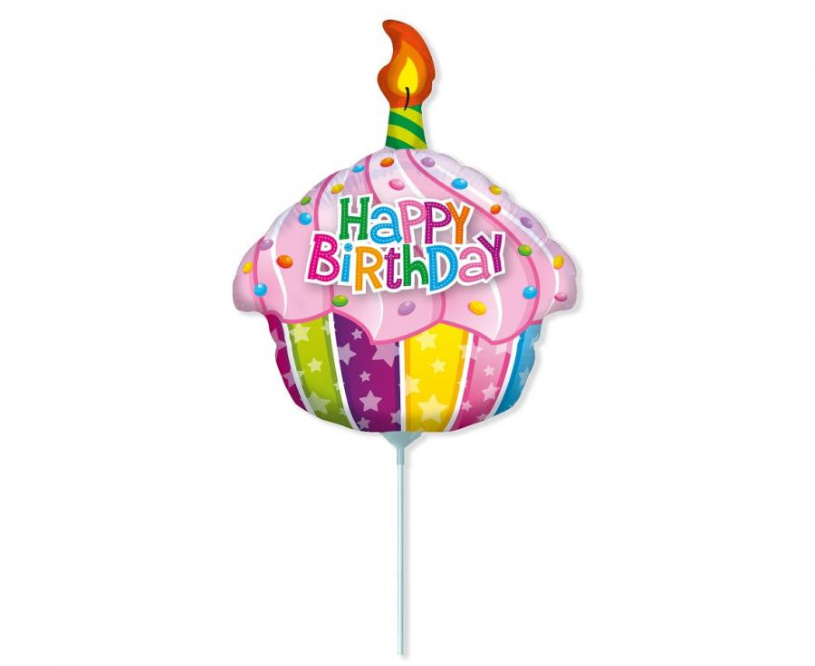 Daudz laimes dzimšanas dienā kēksiņš Daudz laimes dzimšanas dienā mini folijas balons (WP)
