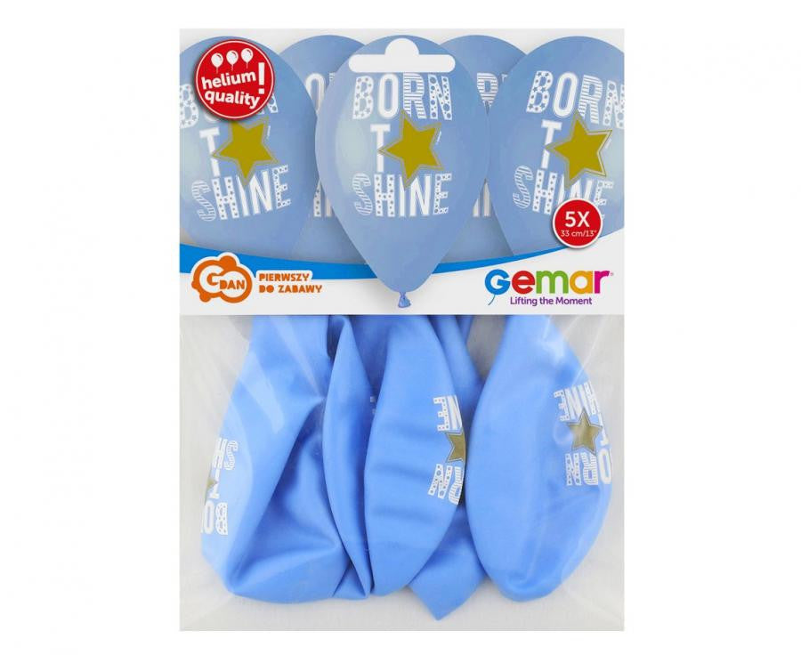 Baby Born to Shine zili baloni, 5 gab. 13 collas (33 cm)