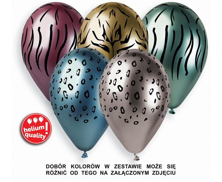 Dzīvnieki Āfrikas dzīvnieki Spīdīgi baloni, 5 gab. 13 collas (33 cm)