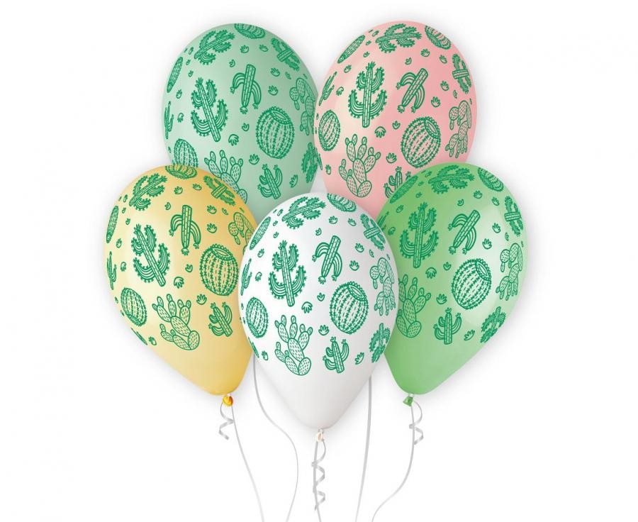 Kaktusa dzeloņainais kaktuss, balons, 5 gab. 13 collas (33 cm)
