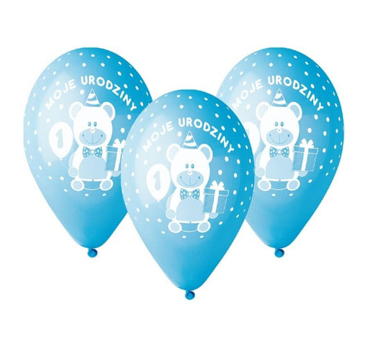 Daudz laimes dzimšanas dienā! Mana pirmā dzimšanas diena! Balons, 5 balonu komplekts, 12 collas (30 cm)