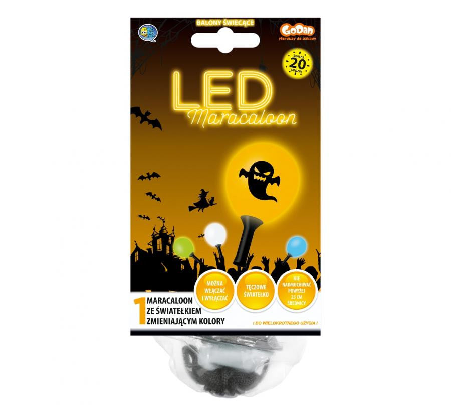 Helovīna LED Maracaloon baloni ar rokturi