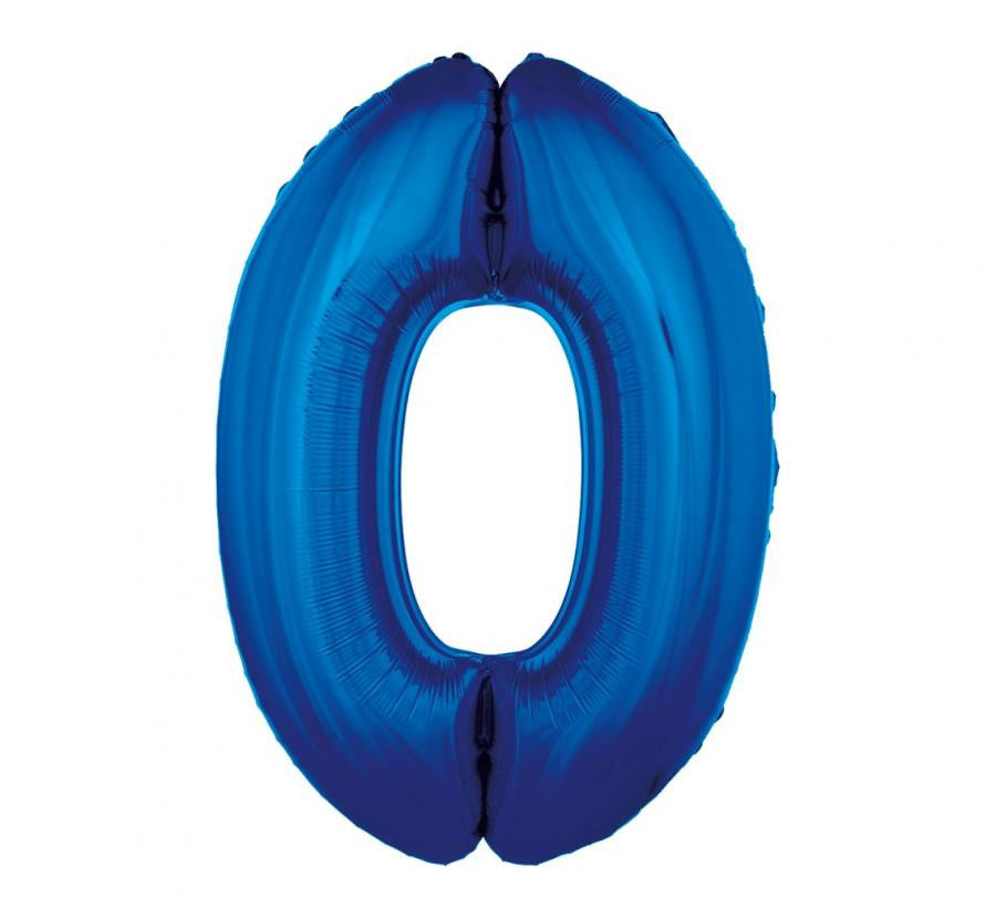 Folijas balons "Cipars B&C", 92 cm, zils, zils, skaitlis 0