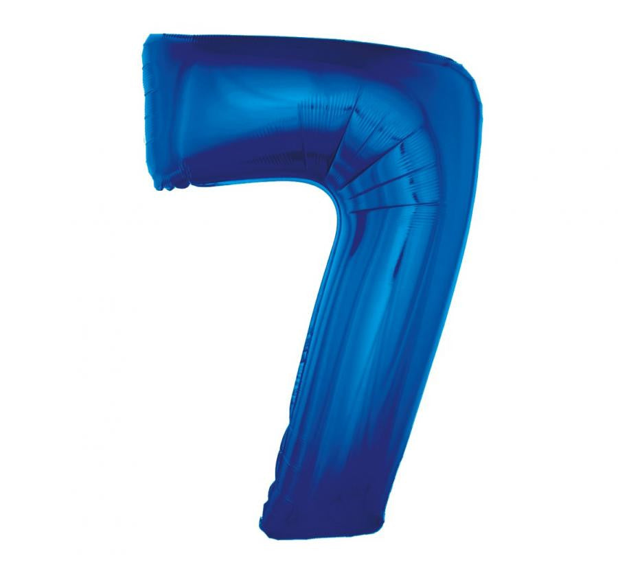 Folijas balons "Cipars B&C" ar zilu skaitli 7, 92 cm
