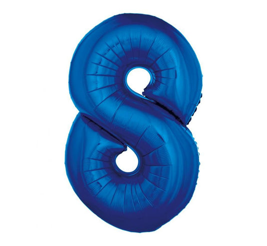 Folijas balons "Cipars B&C", 92 cm, zils, zils, skaitlis 8