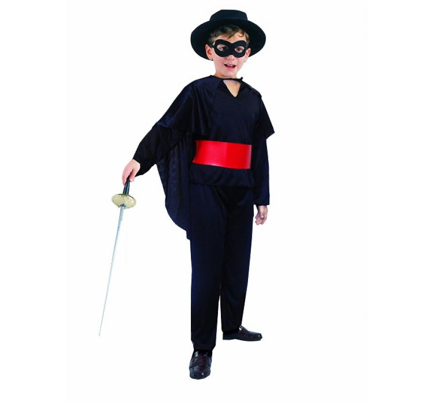 Helovīna melnā zobena meistara kostīms 130/140 cm