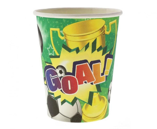 Futbola vārtu papīra krūzītes 6 gab. 270 ml