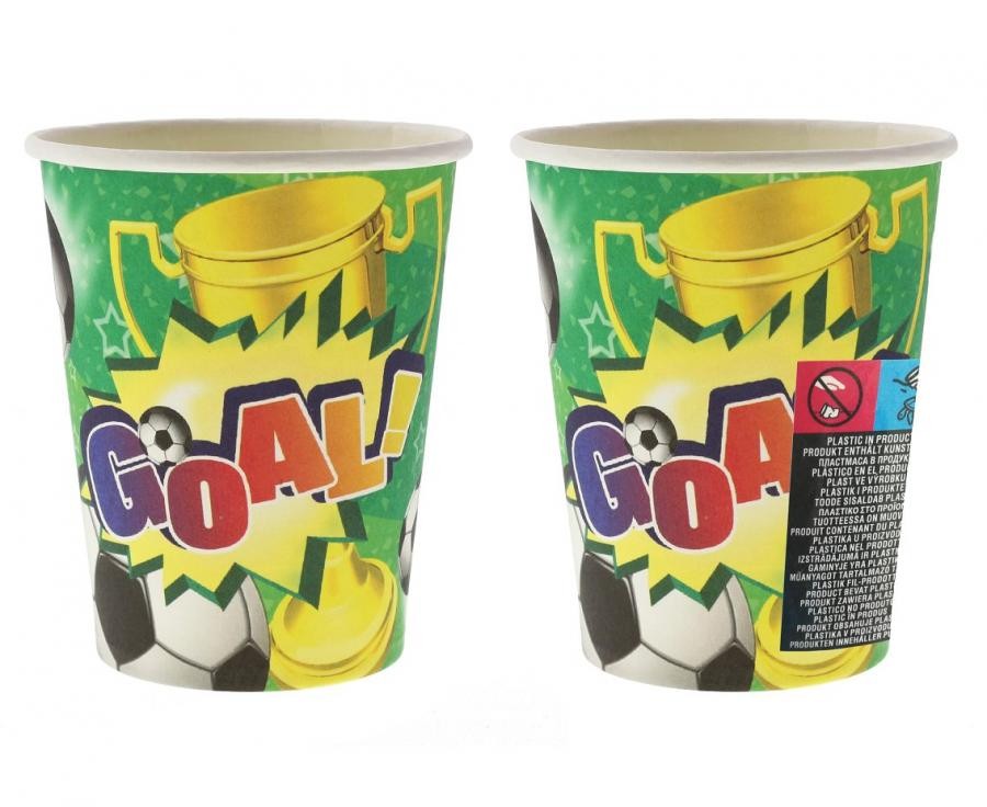Futbola vārtu papīra krūzītes 6 gab. 270 ml