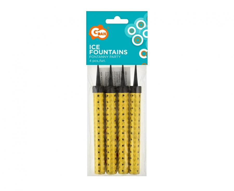 Zelta kūkas dzirksteļu komplekts "Dzimšanas diena" (12 cm), 4 gab.