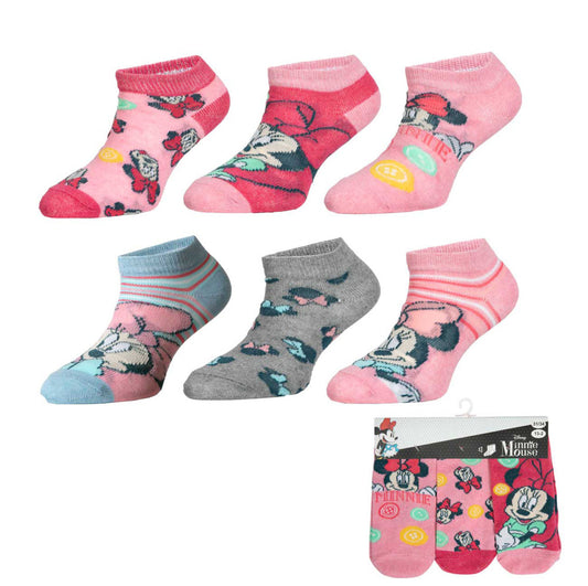 Disney Minnie bērnu zeķītes bez redzamām malām 23-34