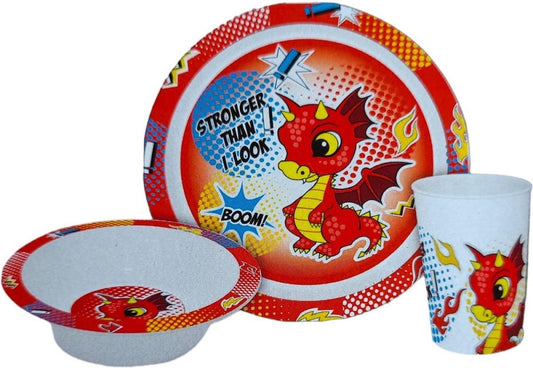 Dragon Dragon, BOOM pusdienu servīze, mikroplastmasas komplekts kastītē
