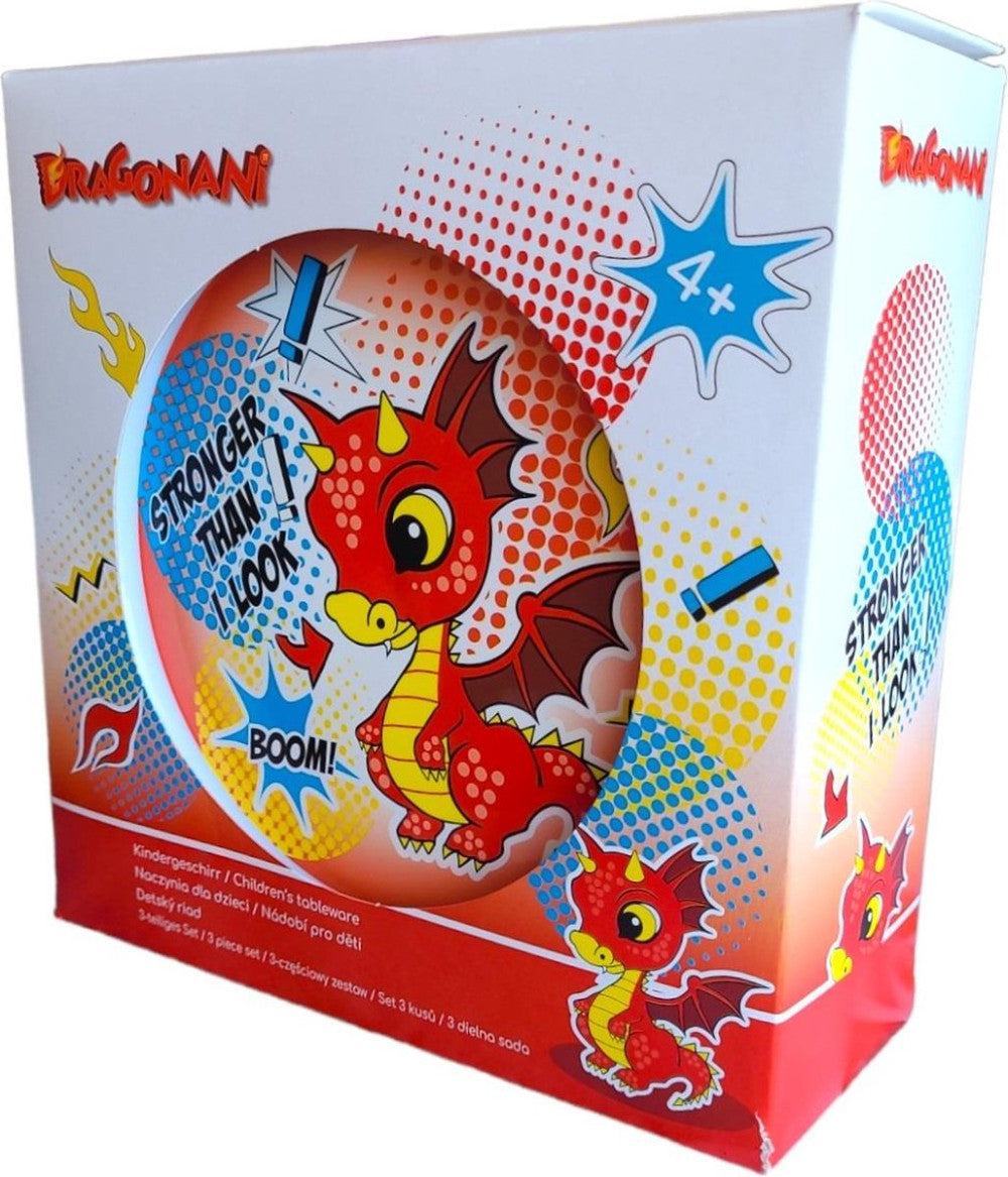 Dragon Dragon, BOOM pusdienu servīze, mikroplastmasas komplekts kastītē