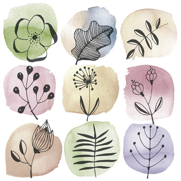 Salvetes "Flower Flora Stamps" 20 gab., 33x33 cm