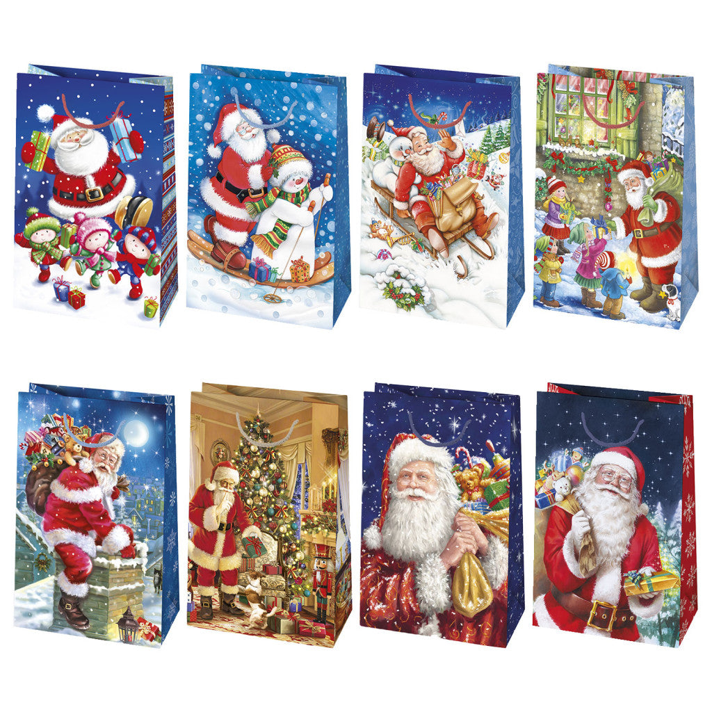 Ziemassvētku Ziemas pasaule papīra dāvanu maisiņš 16x24x7 cm