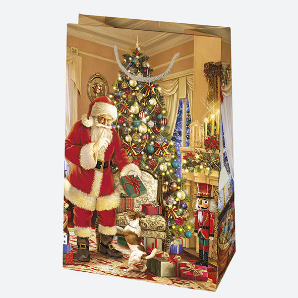 Ziemassvētku Ziemas pasaule papīra dāvanu maisiņš 16x24x7 cm
