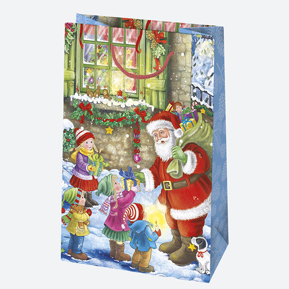 Ziemassvētku Ziemas pasaule papīra dāvanu maisiņš 16x24x7 cm
