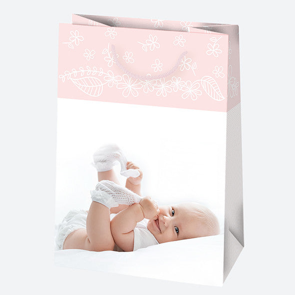 Baby Little Blessings papīra dāvanu maisiņš mazulim 23x32x11 cm