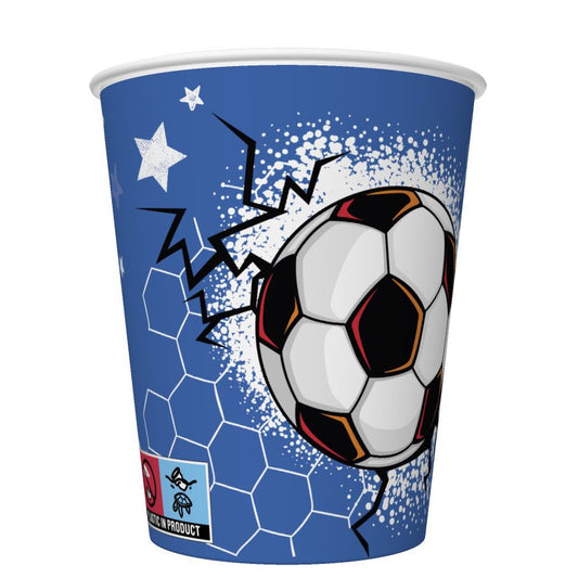 Papīra krūzītes "Futbols" 8 gab. 250 ml