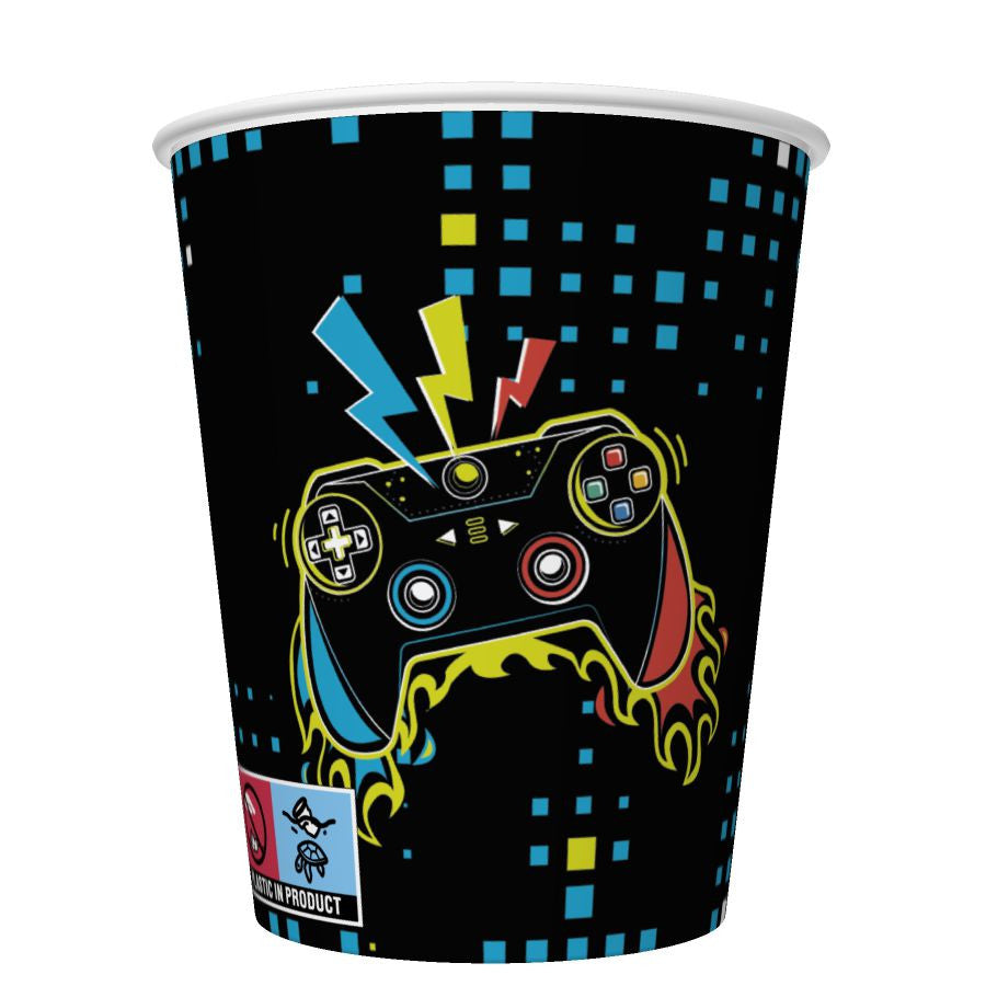 Gamer Play Pad papīra krūzītes, 8 gab. iepakojumā, 250 ml