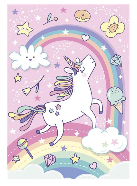 Mape ar elastīgo A/4 formāta birku "Unicorn Rainbow"