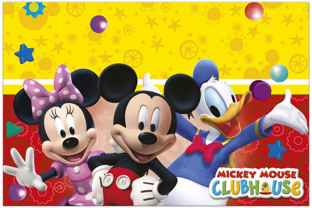 Disney Mikija rotaļīgais plastmasas galdauts 120x180 cm