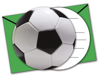 Futbola laukuma ballītes ielūgums 6 gab.