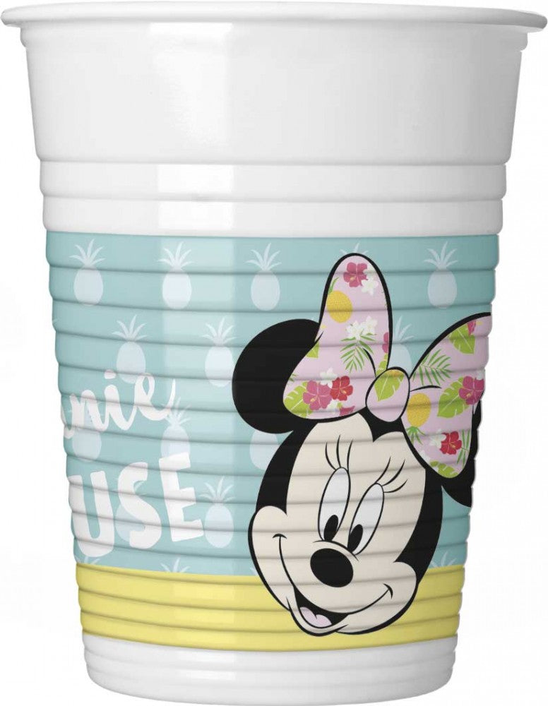 Disney Minnie Tropical plastmasas krūzītes 8 gab. 200 ml