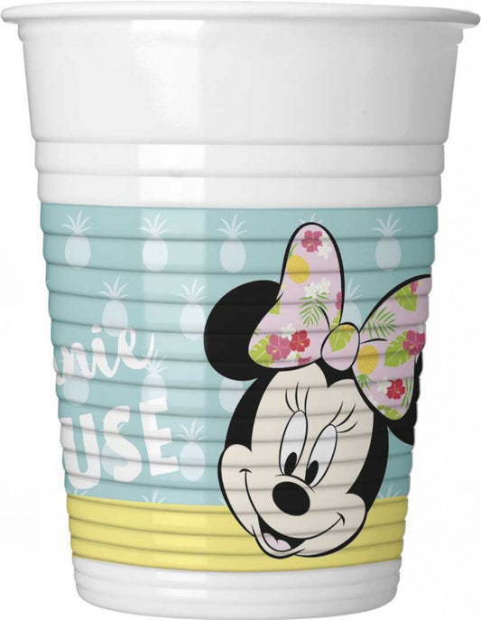 Disney Minnie Tropical plastmasas krūzītes 8 gab. 200 ml