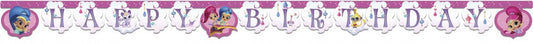 Shimmer and Shine mirdzoša dzimšanas dienas ballītes zīme